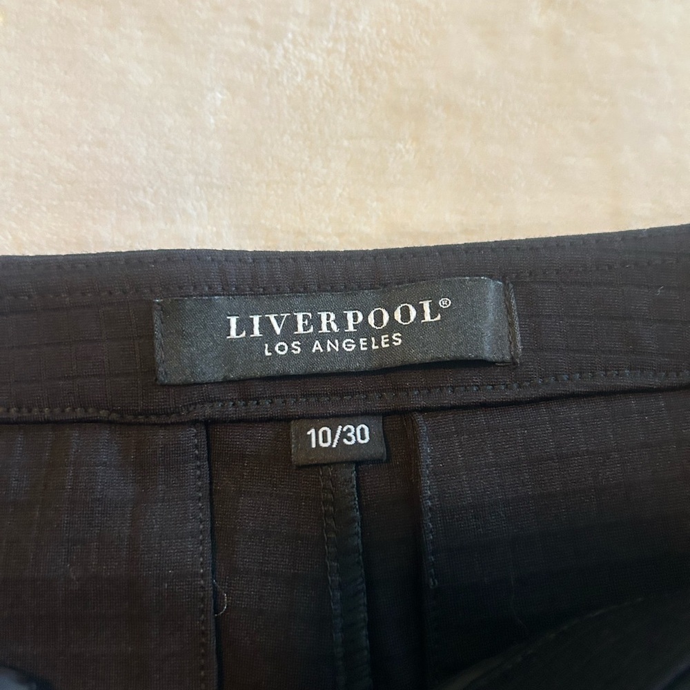 NWT Liverpool Tyler Textured Black Trousers with Elastic Waist Sz 10/30 - Picture 5 of 10